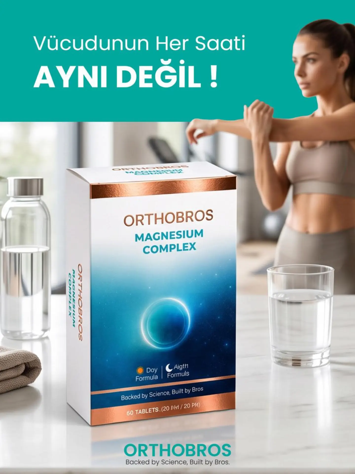 Vücudunun her saati aynı değil. ☀️🌙

Orthobros Magnesium Complex, **gündüz ve gece için geliştirilen farklı magnezyum formlarıyla** günün değişen ihtiyaçlarına eşlik eder.

☀️ **Day Formula:** Magnezyum Malat + Magnezyum Sitrat
🌙 **Night Formula:** Magnezyum Bisglisinat + Magnezyum Taurat + Melissa Officinalis Ekstresi

Sabah enerjisi, gece toparlanması. Tek kutuda, günün iki farklı ihtiyacına özel formül.

🛒 **Yakında Trendyol’da!**

**Detaylı bilgi ve sipariş için:**
📞 0549 156 4141
🌐 orthobros.com.tr

#Orthobros #magnezyum #magnesiumcomplex #gıdatakviyesi #daynight