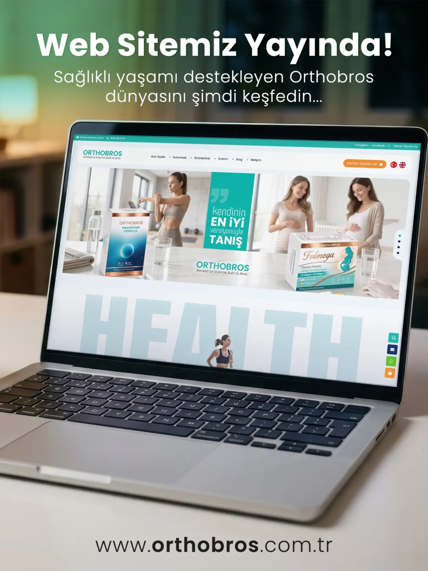 Orthobros web sitesi yayında!

Sağlıklı yaşamı destekleyen **Orthobros gıda takviyesi ürünlerini** artık web sitemizden inceleyebilir, ürün detaylarına ulaşabilir ve online siparişinizi kolayca oluşturabilirsiniz.

Magnezyum ve anne adaylarına özel destek ürünleri başta olmak üzere, ihtiyaçlarınıza uygun Orthobros ürünlerini keşfedin.

✨ Ürünleri keşfet
🔍 Detaylı bilgileri incele
🛒 Online siparişini güvenle ver

Kendinin en iyi versiyonuyla tanış.
🌐 www.orthobros.com.tr

#orthobros #gıdatakviyesi #magnezyum #saglikliyasam #vitamintakviyesi