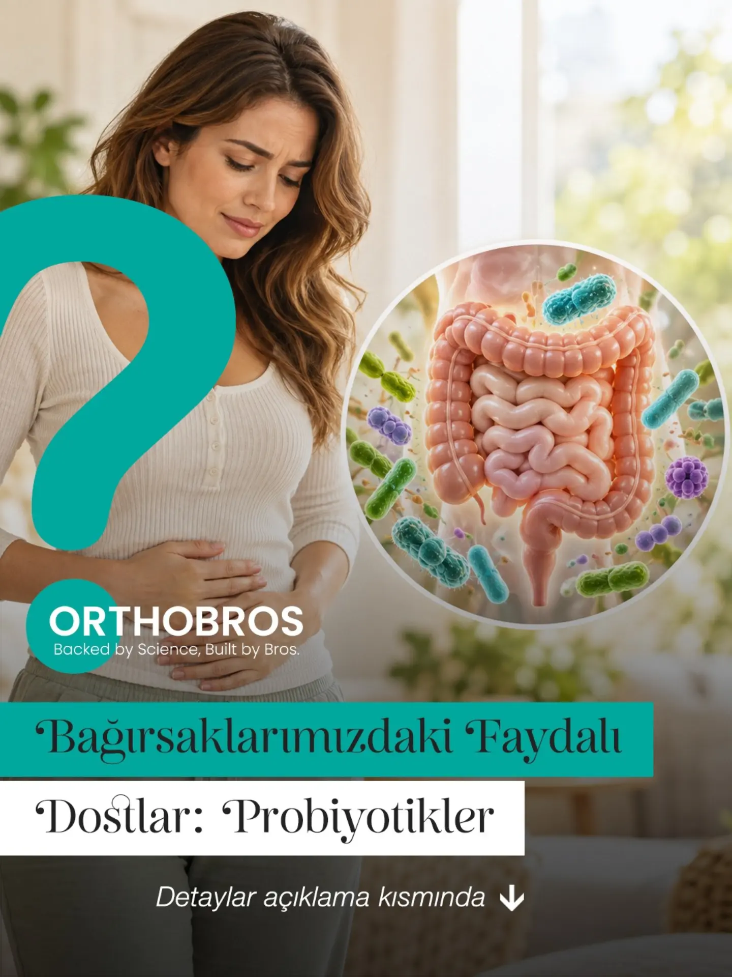 Bağırsaklarımız, trilyonlarca mikroorganizmanın oluşturduğu kompleks bir ekosisteme ev sahipliği yapar. Bu ekosistem, “bağırsak mikrobiyotası” olarak adlandırılır.
Probiyotikler ise yeterli miktarda alındığında bağırsak mikrobiyotasının dengesini ve sindirim sisteminin normal işleyişini destekleyebilen canlı mikroorganizmalardır.

Probiyotik desteği özellikle;
• Antibiyotik kullanımı sonrasında
• Yoğun stres dönemlerinde
• Düzensiz beslenme alışkanlıklarında
• Sindirim hassasiyeti yaşayan kişilerde sıklıkla gündeme gelmektedir.
Ancak her probiyotik aynı değildir. Ürünün içerdiği mikroorganizma türleri, canlılık düzeyi, kullanım miktarı ve kalite standartları doğru ürün seçiminde büyük önem taşır.

İhtiyaçlarınıza uygun probiyotik seçimi için bir sağlık uzmanına danışmayı unutmayın.

Faydalı bilgiler için gönderiyi kaydedebilirsiniz. ✔

Detaylı bilgi ve sipariş için:
📞 0549 155 4141
🌐 orthobros.com.tr

#probiyotik #bağırsaksağlığı #guthealt #mikrobiyata #orthobros