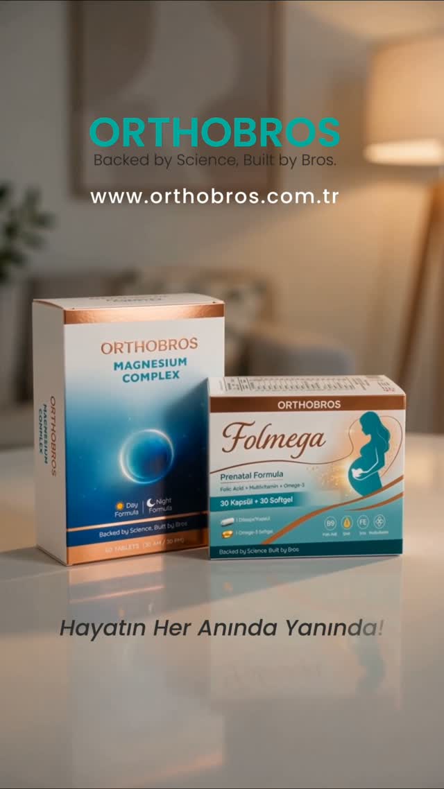 Her hayatın ritmi farklı, ihtiyaçları da öyle.
Gebelik dönemine özel Folmega, günlük destek için Magnesium Complex.
Kendine iyi bakmak, doğru zamanda doğru desteği seçmekle başlar.
Orthobros. Hayatın her anında yanında.

🌐 orthobros.com.tr
📞 Sipariş & Bilgi: 0549 155 41 41

#trendyol #gıdatakviyesi #gebelikdönemi #magnezyum #günlükdestek